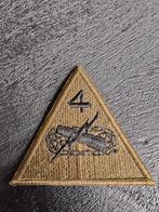 US Army 4th Armored Division subdued unit patch..vkk, Ophalen of Verzenden, Landmacht, Amerika, Embleem of Badge