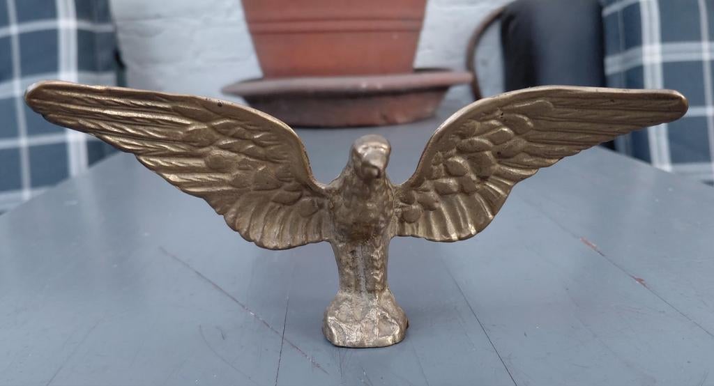 Messing/bronzen klokornament, adelaar (eagle)., Ophalen of Verzenden