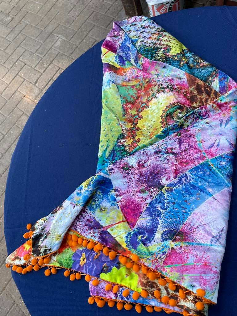 Sjaal nieuw meerkleurig, Kleding | Dames, Mutsen, Sjaals en Handschoenen, Ophalen, Zo goed als nieuw, Maat 46/48 (XL) of groter