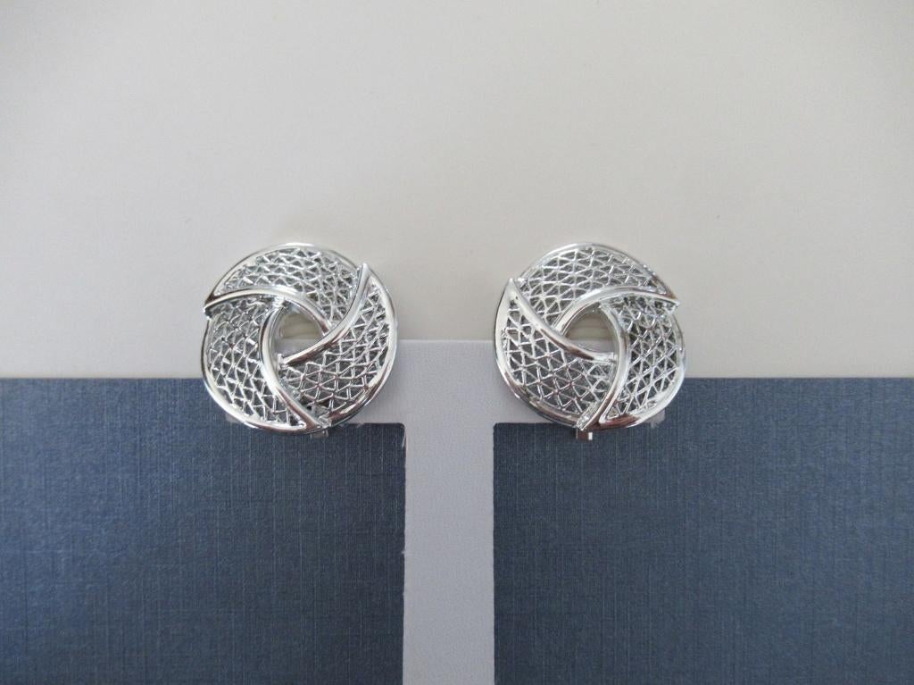 Oorbellen Sarah Cov/ halve maan 3.0x3.0/ Crescent 1979, Verzenden, Zo goed als nieuw, Zilver, Overige materialen