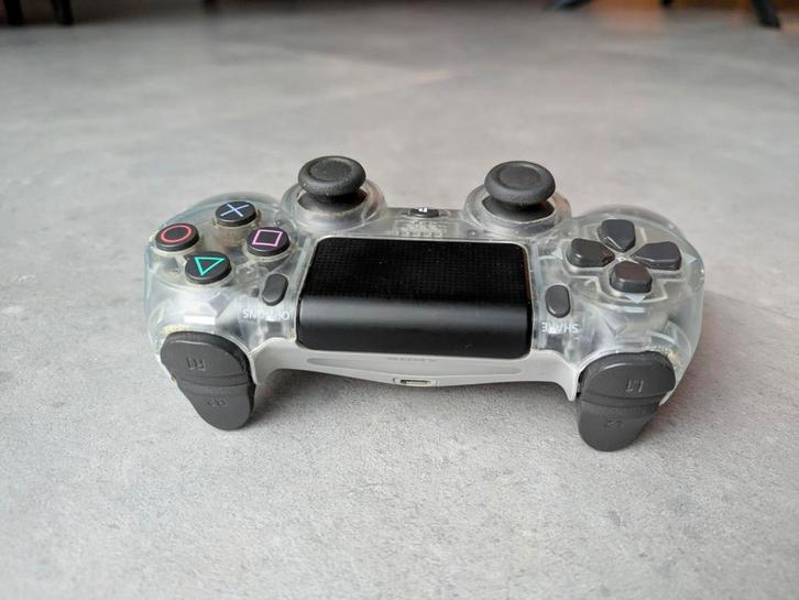 PS4 controller (doorzichtig), Spelcomputers en Games, Spelcomputers | Sony PlayStation Consoles | Accessoires, Zo goed als nieuw