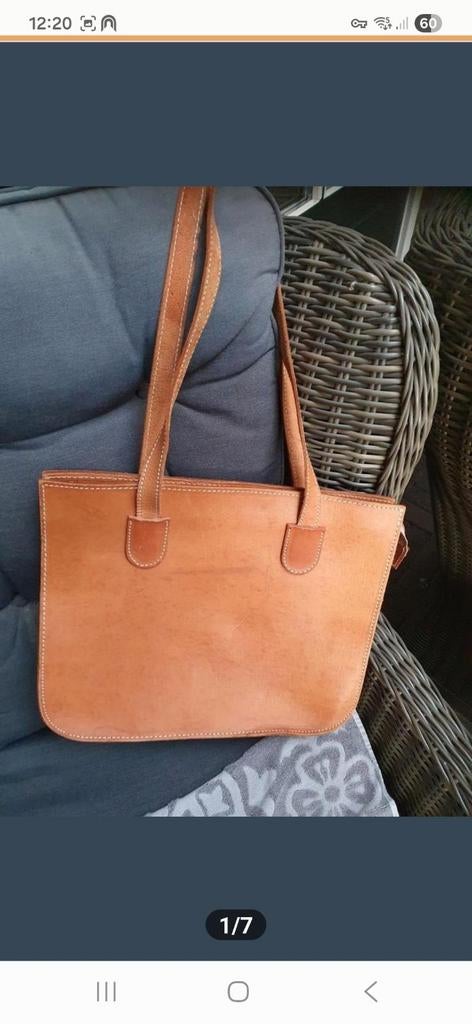 Stevige mooie leren schouder tas/leren heren/dames tas, Sieraden, Tassen en Uiterlijk, Tassen | Schoudertassen, Overige merken