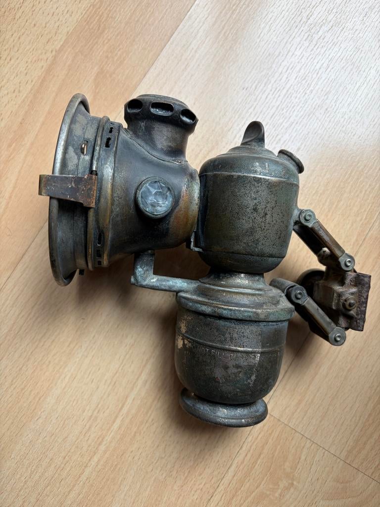 Antieke Joseph Lucas Ltd. Acetylene Carbidlamp 'Aceta Major', Antiek en Kunst, Antiek | Lampen, Ophalen of Verzenden