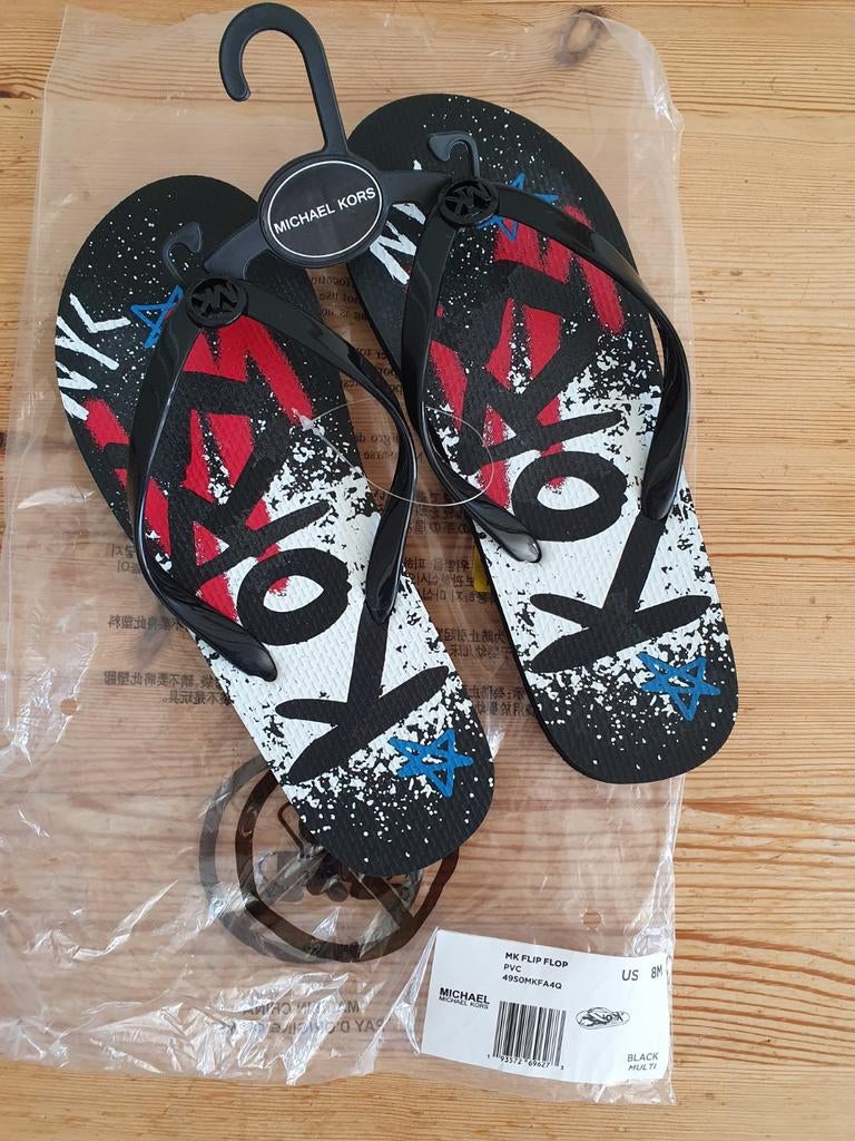 Nieuwe originele Michael Kors slippers flip flop pvc maat 8, Kleding | Dames, Michael Kors, Ophalen of Verzenden, Nieuw