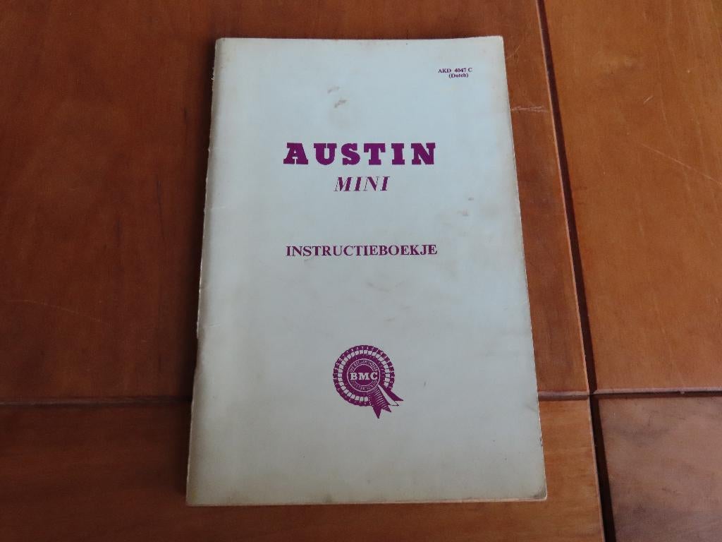 Instructieboek BMC Austin Mini 1967, Mini-Minor, Countryman, Auto diversen, Handleidingen en Instructieboekjes, Ophalen of Verzenden