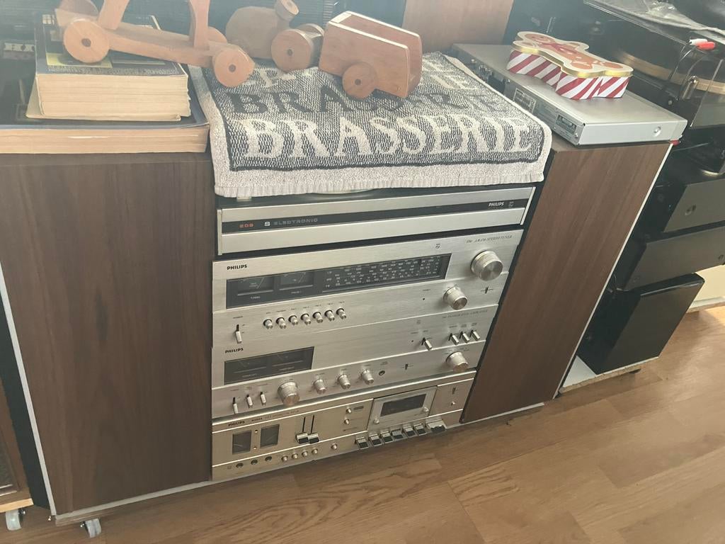 Philips Hifi Verzameling: Diverse Vintage Audio Componenten, Philips, Gebruikt, Cassettedeck, Losse componenten