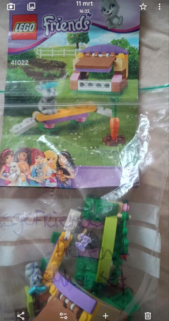 LEGO Friends set Het Hok van Konijn (41022). 
Compleet+, Kinderen en Baby's, Speelgoed | Duplo en Lego, Zo goed als nieuw, Ophalen of Verzenden