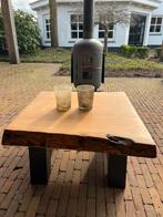Robuust boomstamtafeltje - klein formaat, Huis en Inrichting, Tafels | Salontafels, Ophalen, Gebruikt, 50 tot 100 cm, Eikenhout