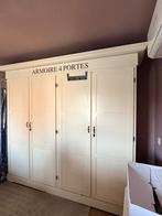 Kledingkast 4 deurs en bed, Ophalen, Gebruikt, Tweepersoons, Landelijk