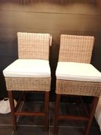 Rivièra Maison Barstoel Rustic Rattan (zithoogte 78cm), 2 krukken, Ophalen, Zo goed als nieuw, 60 tot 90 cm