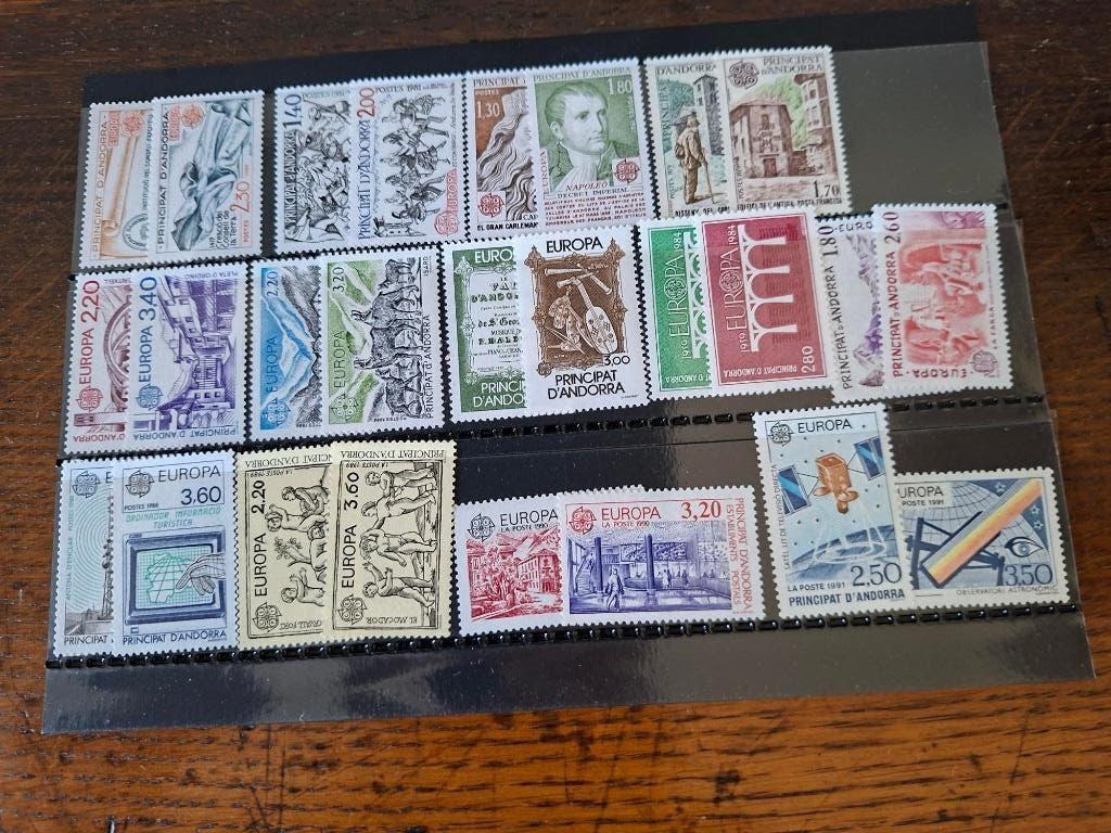 Frans Andorra Europazegels 1966-1991 Postfris, Verzenden, Na 1940, Postfris