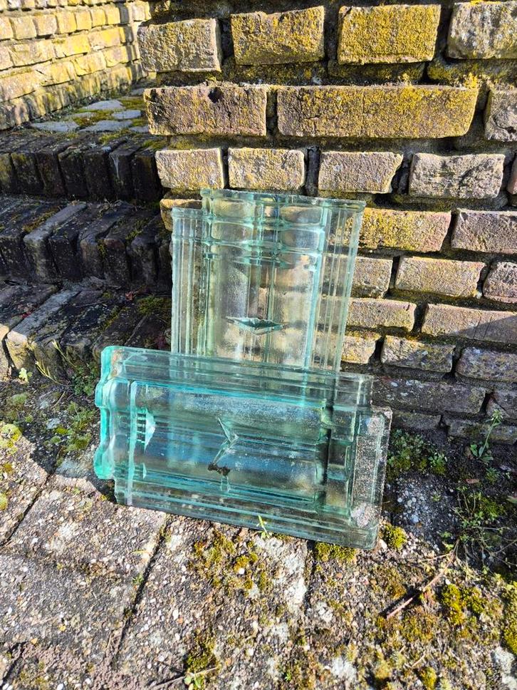 2 stuks Glazen vlakke muldenpan - doorzichtig groen, Doe-het-zelf en Verbouw, Dakpannen en Dakbedekking, Ophalen