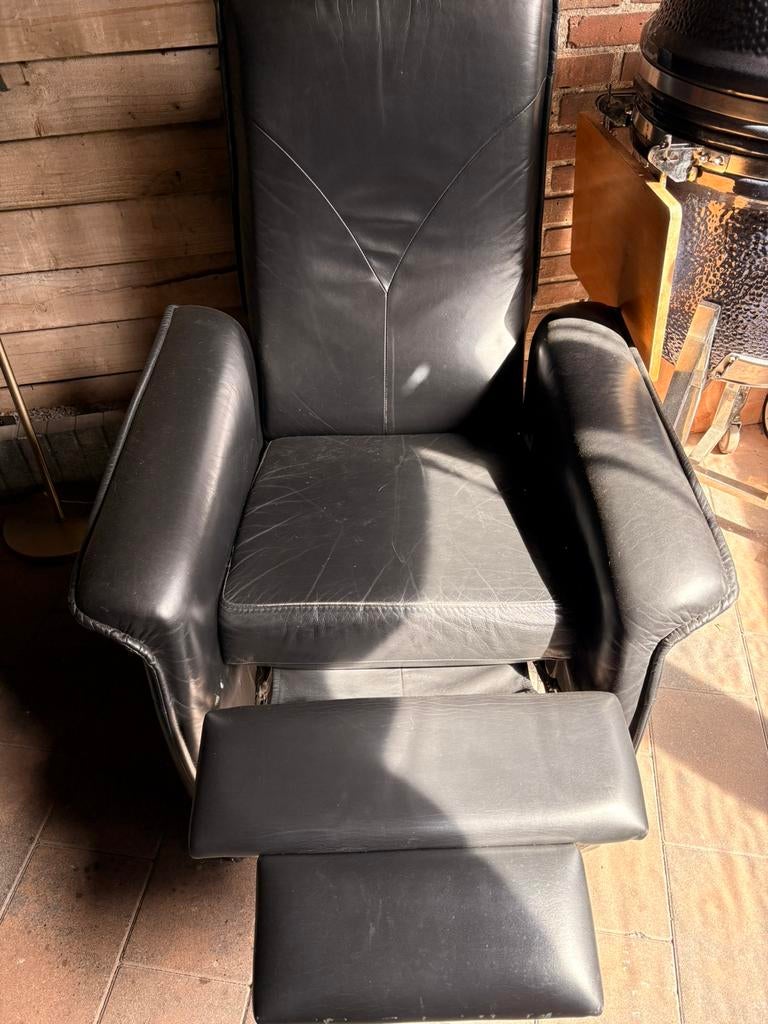 Lederen relax stoel, Huis en Inrichting, Stoelen, Ophalen
