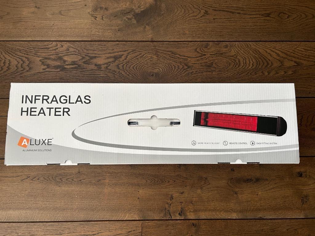 Aluxe Infrarood terras heater 2000W  Bluetooth luidsprekers, Ophalen of Verzenden, Nieuw, Elektrisch