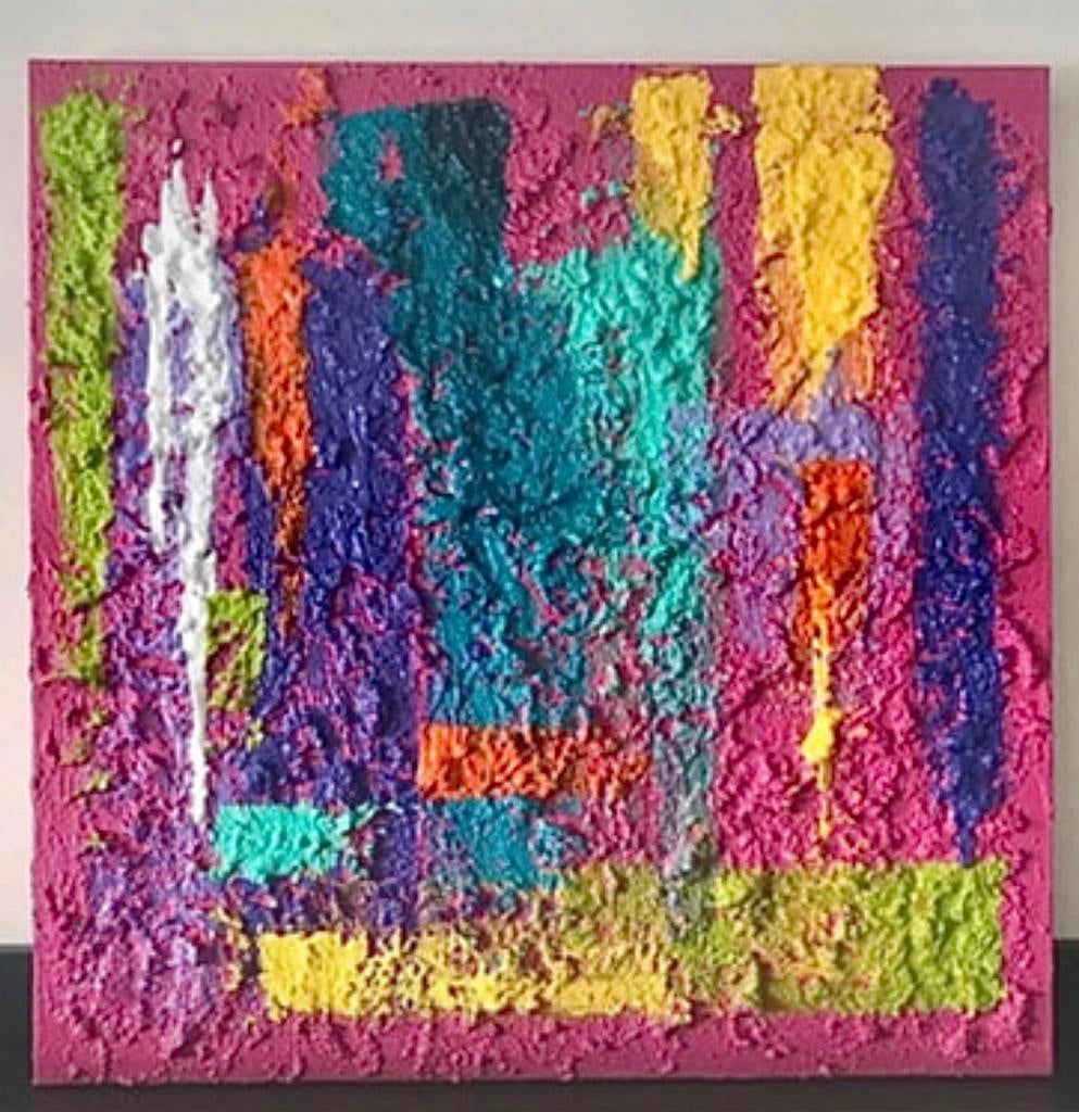 Acryl abstract schilderij, Ophalen