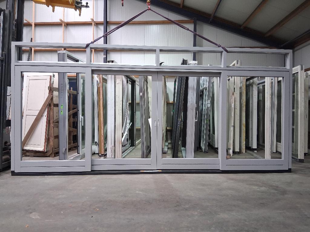 Nieuw XXL schuifpui triple bezorgen factuur mogelijk, 225 cm of meer, Ophalen of Verzenden, Zo goed als nieuw, Hout