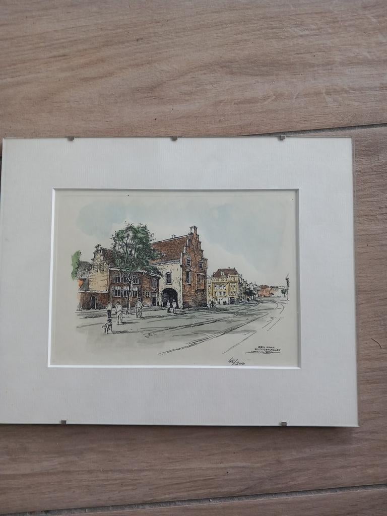 Jos van Dijk ets, Antiek en Kunst, Ophalen of Verzenden