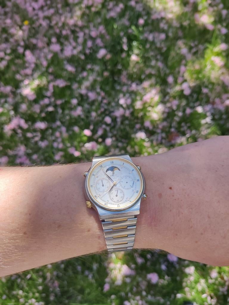 Seiko 7a48-7000 Chronograaf Maanfase Horloge. Loopt niet!, Sieraden, Tassen en Uiterlijk, Horloges | Heren, Ophalen of Verzenden