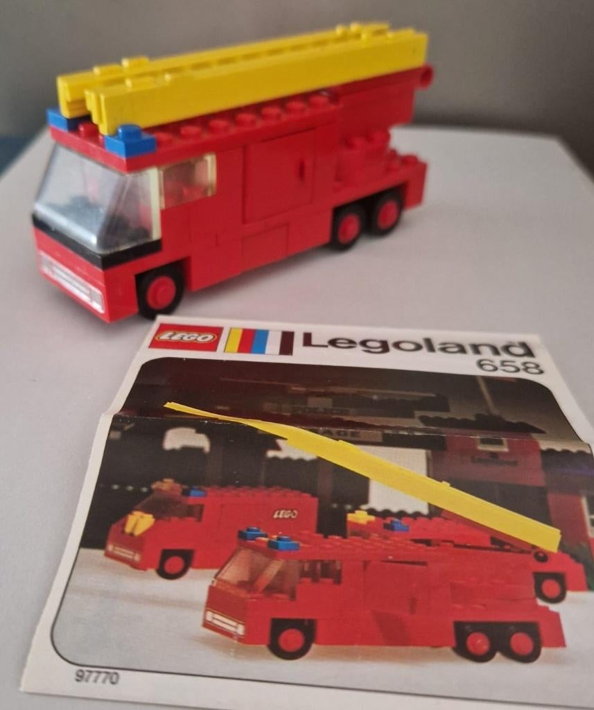 Lego 658 Brandweer Truck 1974, Kinderen en Baby's, Speelgoed | Duplo en Lego, Gebruikt, Lego, Compleet, Ophalen of Verzenden