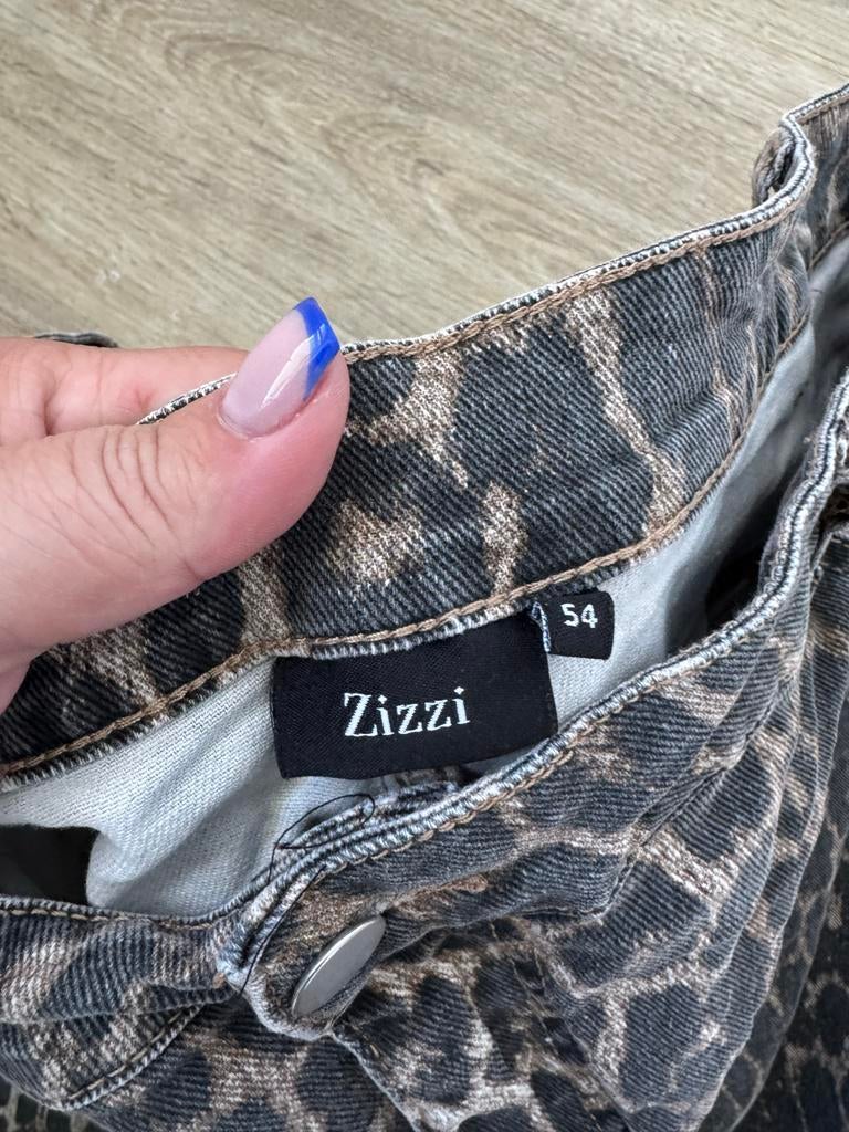 Zizzi Lange Panterrok met Hoge Split - Maat 54/56, Kleding | Dames, Rokken, Overige kleuren, Maat 46/48 (XL) of groter, Ophalen of Verzenden
