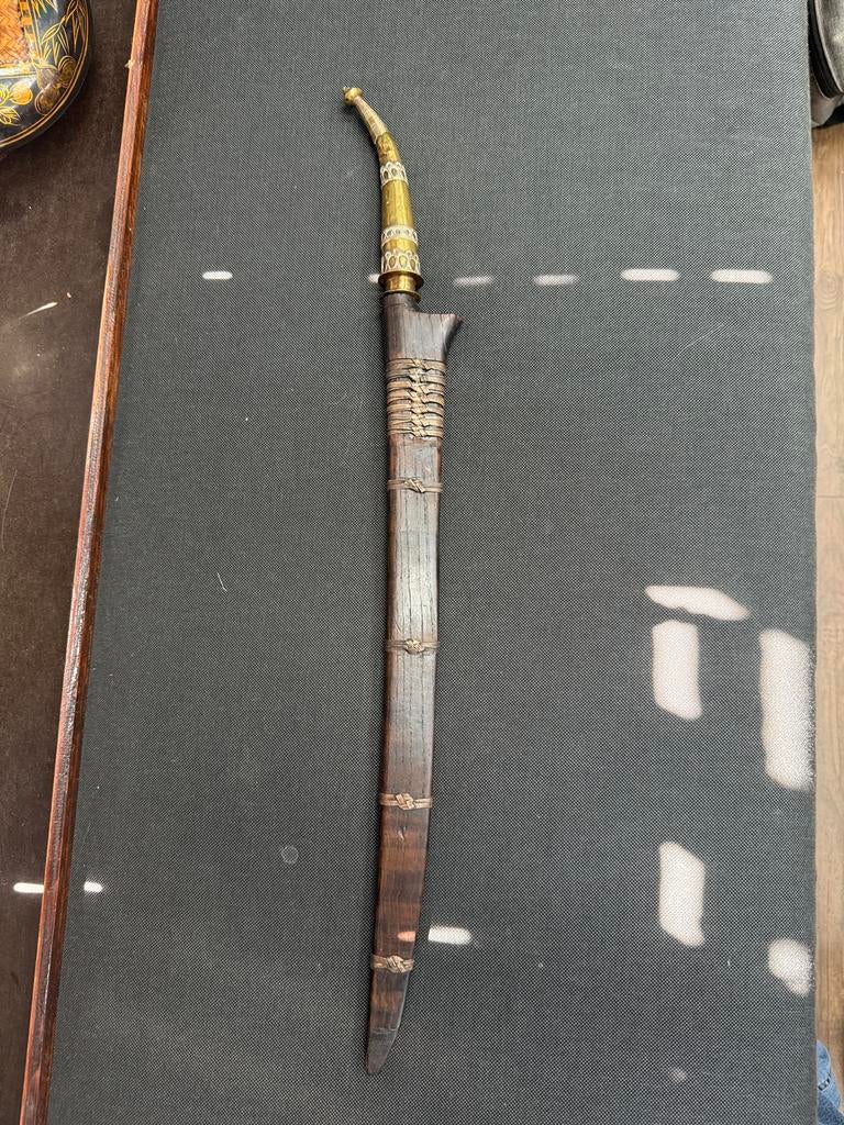 Kris keris piso halasan batak sumatra en mes, Ophalen of Verzenden