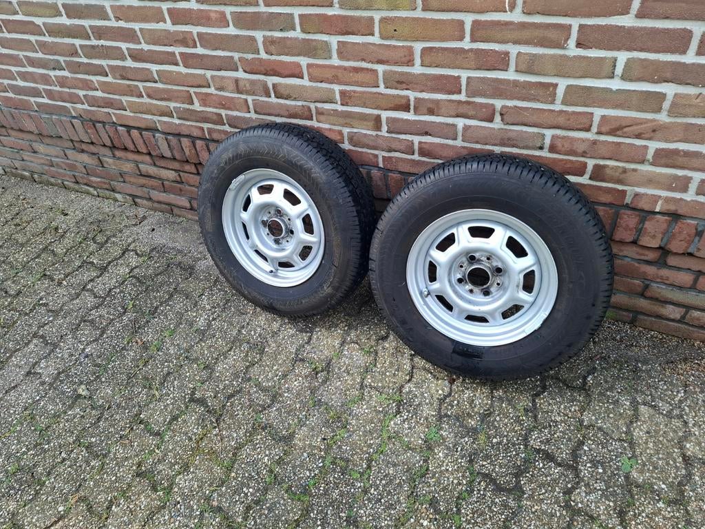 Velgen met band 2 x, voor aanhanger, Auto diversen, Aanhangwagen-onderdelen, Ophalen, Gebruikt