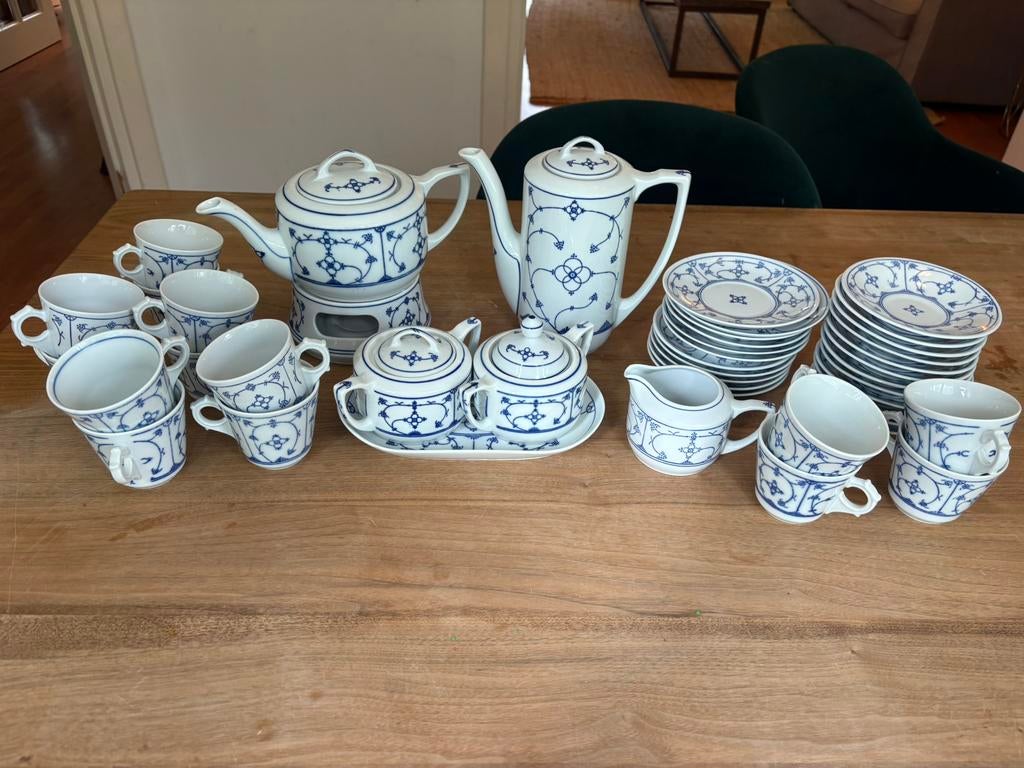 Saks blau borden, schalen, theeservies etc, Ophalen, Gebruikt, Glas of Kopje