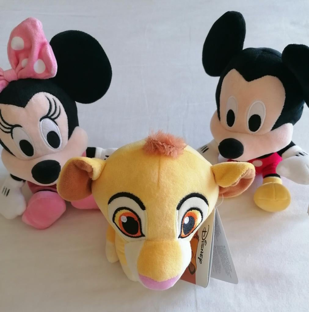 3 KNUFFELS VAN WALT DISNEY (GLOEDNIEUW)., Ophalen of Verzenden, Mickey Mouse, Nieuw, Knuffel