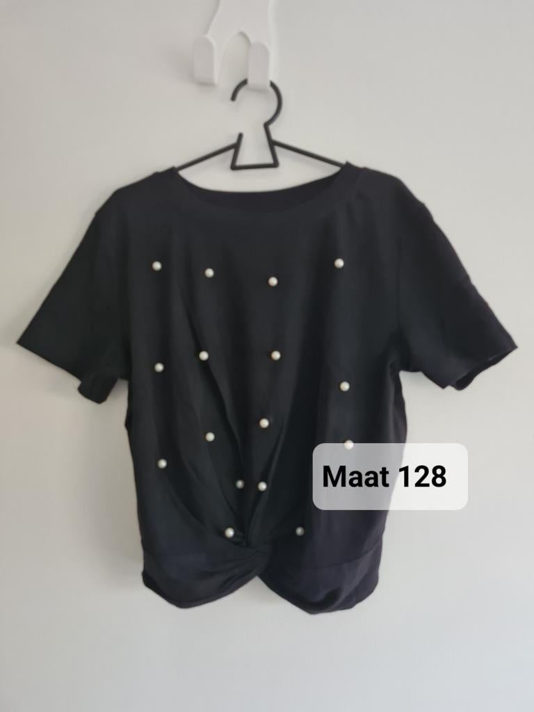 Zwart ophaal shirt met pareltjes
Maat 128-134, Kinderen en Baby's, Kinderkleding | Maat 128, Ophalen of Verzenden, Zo goed als nieuw
