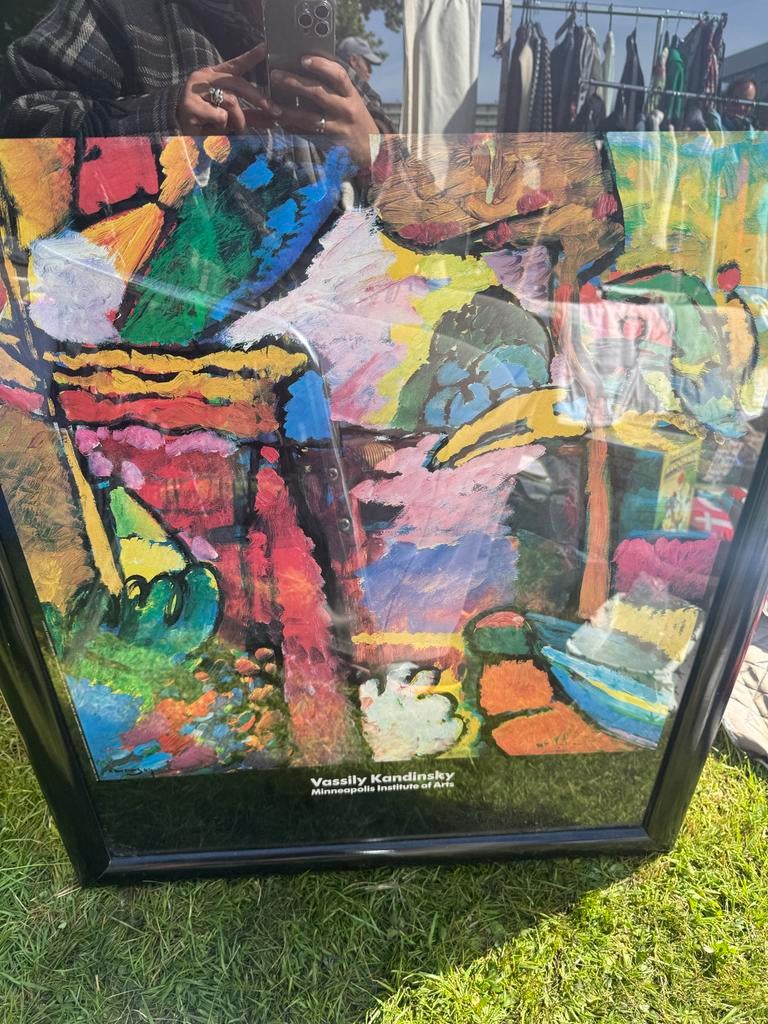 Vassily Kandinsky Schilderij in Lijst - Abstracte Kunst, Antiek en Kunst, Ophalen of Verzenden