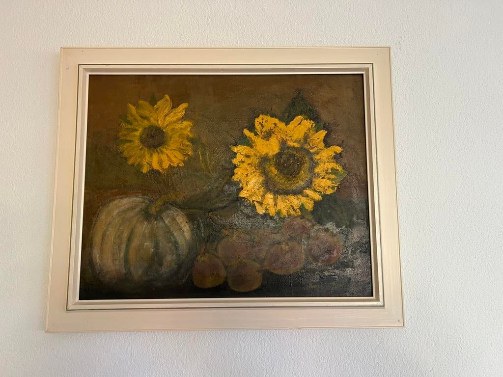 Schilderij zonnenbloemen, Ophalen