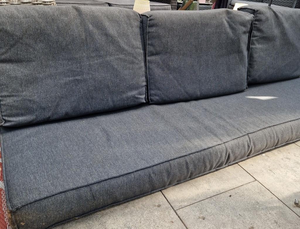 Tuinkussenset 1.88m lang 10 cm dik is als nieuw, Ophalen of Verzenden, Zo goed als nieuw