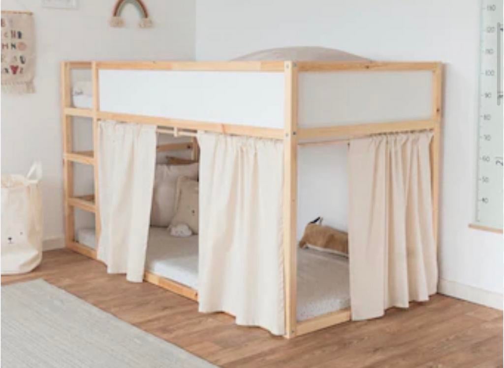 IKEA Kura bed met gordijntjes, Ophalen, Gebruikt, 90 cm, Eenpersoons