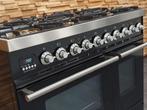Luxe Boretti Fornuis 90cm hoogglans zwart + rvs 2 ovens, Niet ingevuld, 60 cm of meer, Niet ingevuld, Ophalen of Verzenden