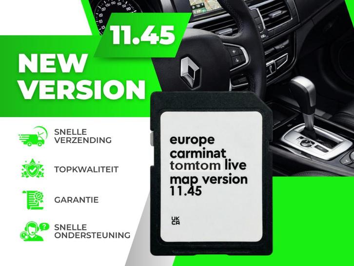 Renault TomTom Carminat  LIVE SD Kaart -11.45 ✅ Europa, Computers en Software, Navigatiesoftware, Nieuw, Landkaarten, Heel Europa