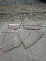 Vier rode flagstones/stapstenen, Ophalen, Gebruikt, Overige typen, Natuursteen