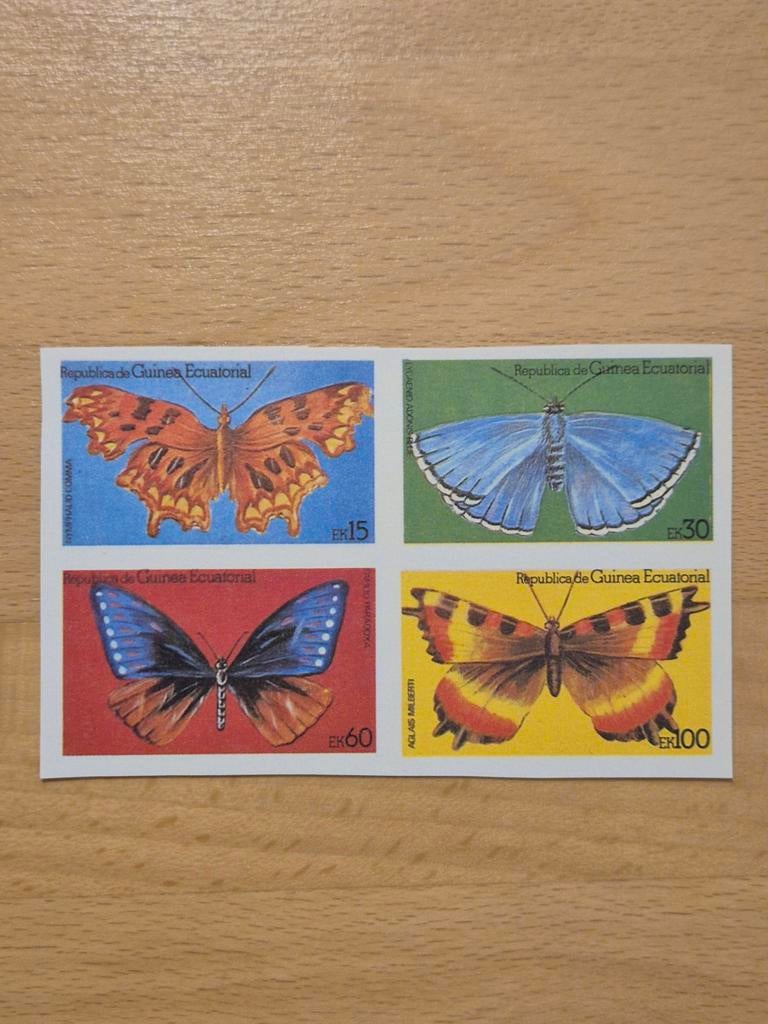 Equatoriaal Guinea 1979 vlinders (ongetand), Postzegels en Munten, Postzegels | Thematische zegels, Ophalen of Verzenden, Postfris