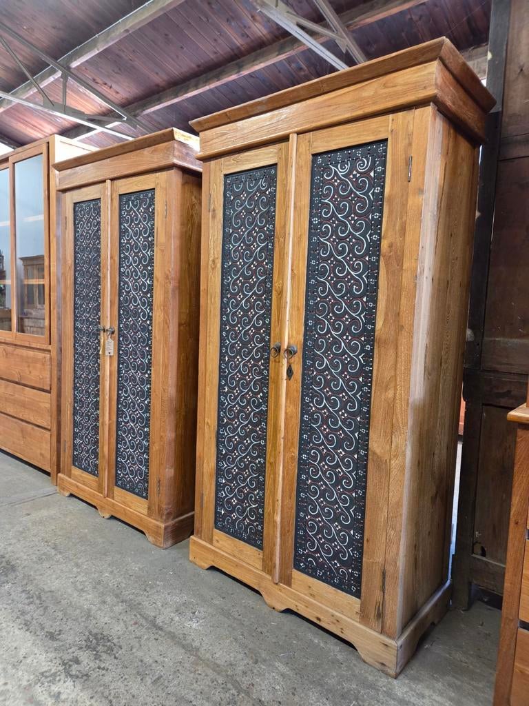 Prachtige set kledingkasten ~ linnenkasten ~ meidenkasten, Ophalen, Met deur(en), 100 tot 150 cm, 200 cm of meer