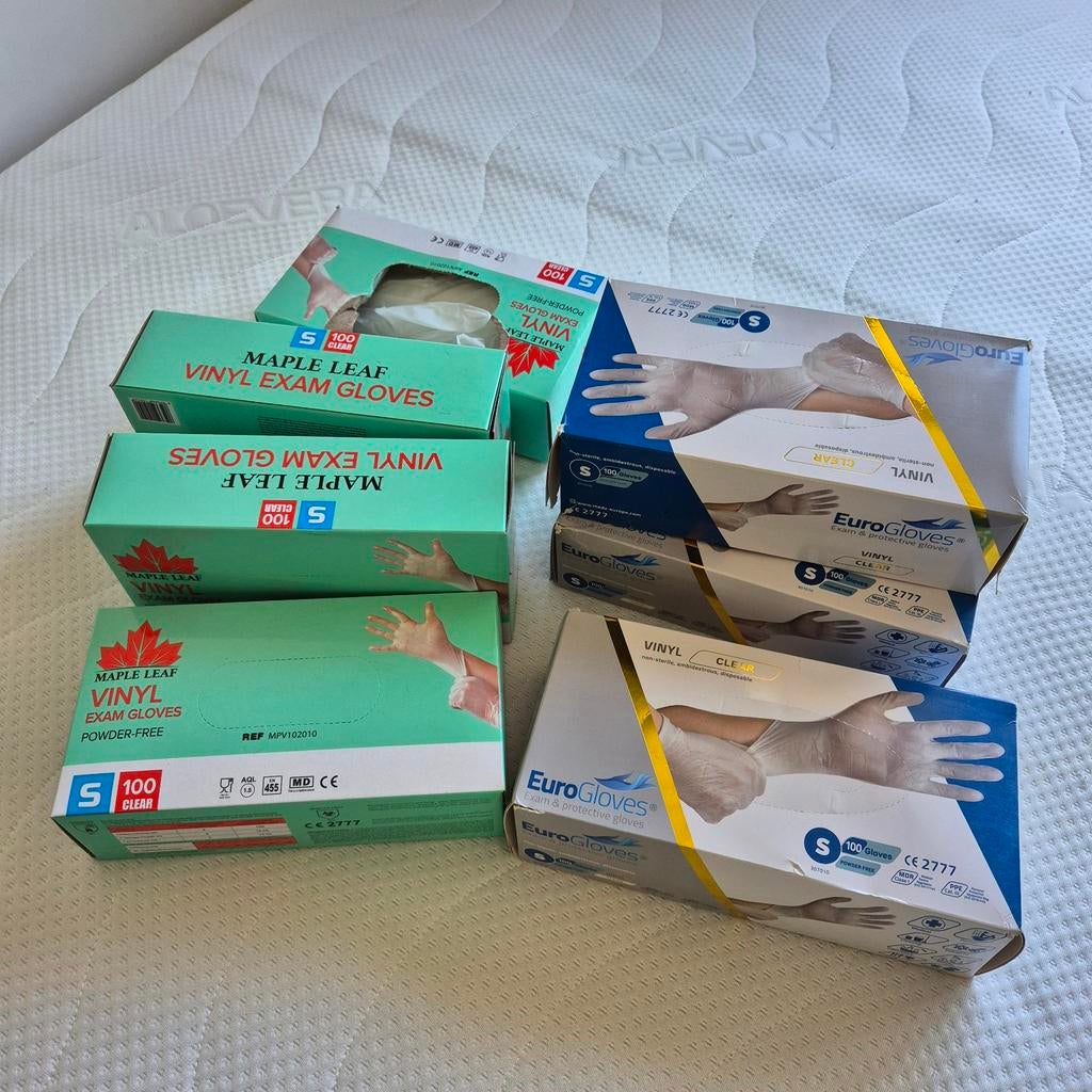 Handschoenen vinyl Maat S powder free, Ophalen of Verzenden