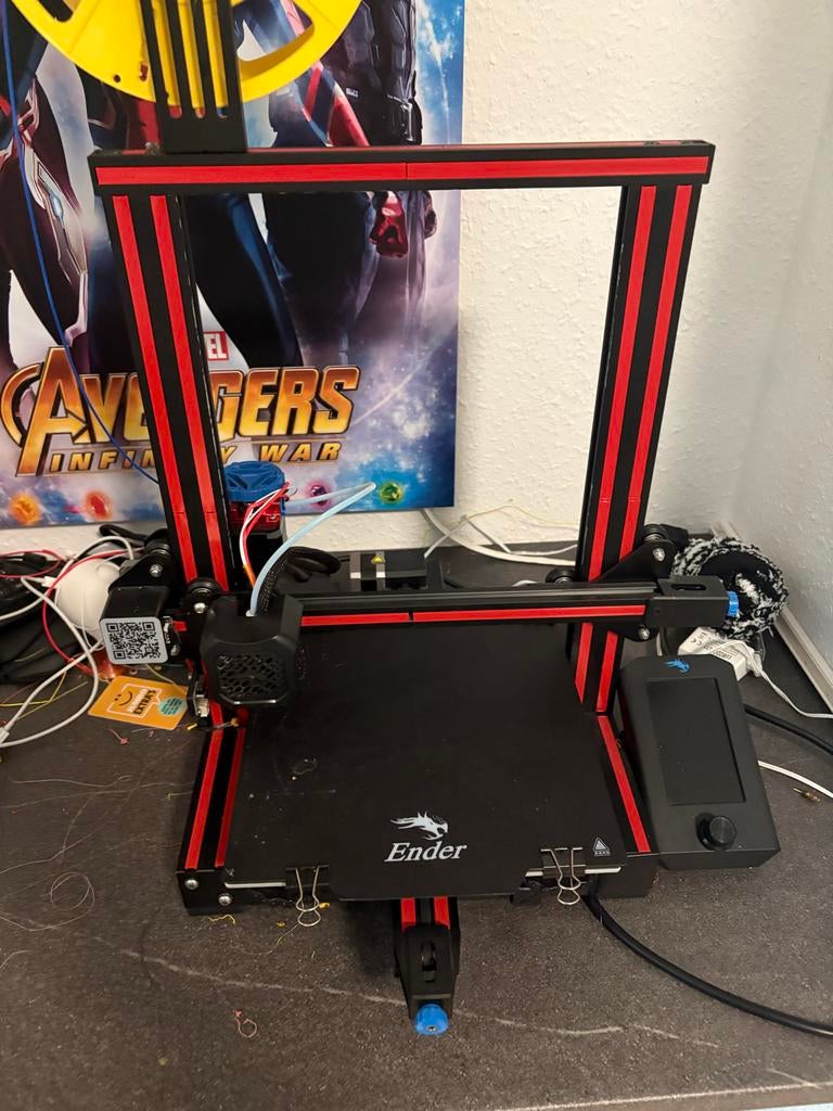 Ender 3v2 3D-printer met filament en camera, Ophalen of Verzenden, Gebruikt, Filament