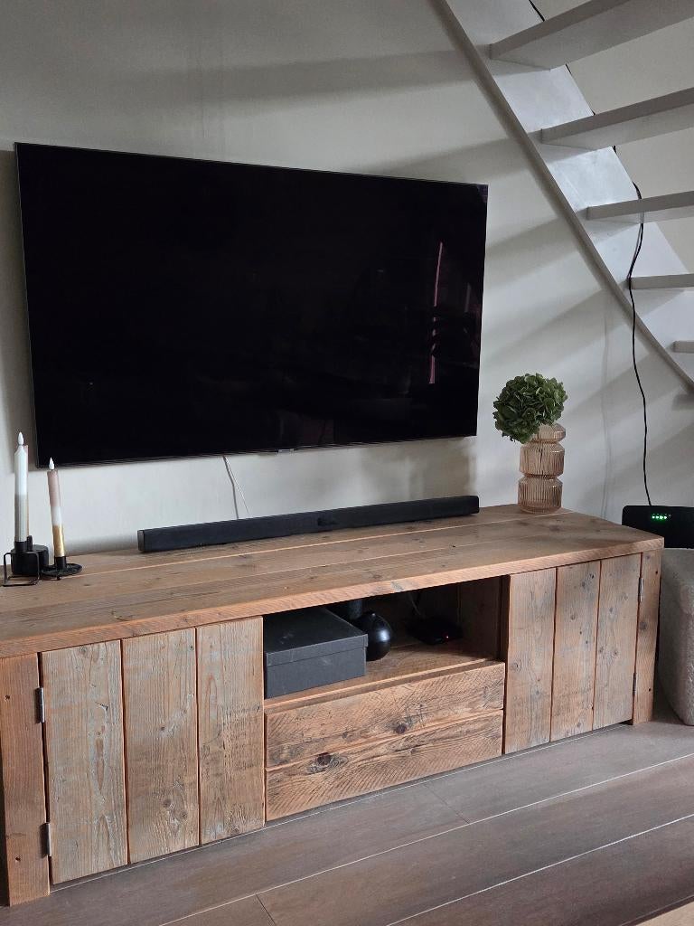 Tv kast, Huis en Inrichting, Ophalen, Gebruikt, 150 tot 200 cm, Landelijk