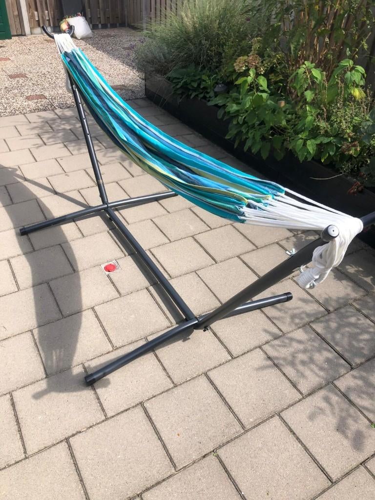 Vivere hangmat met standaard, Ophalen, Inklapbaar, Meerpersoons, Zo goed als nieuw