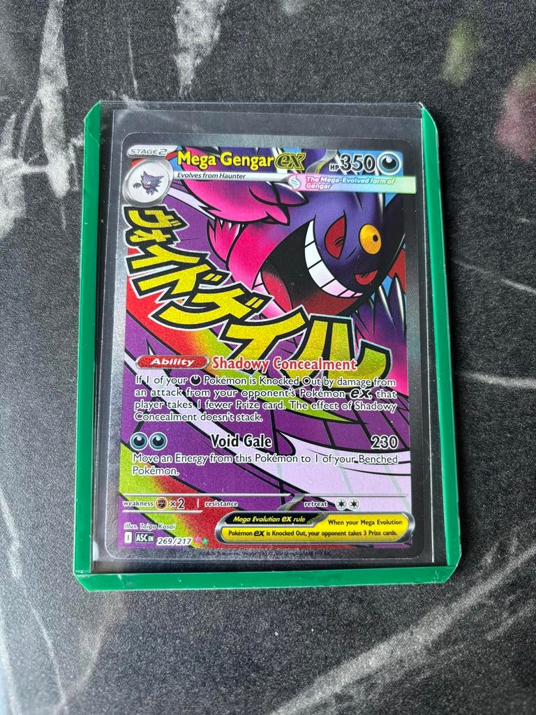 Mega Gengar EX Pokémon kaart - Zeldzaam en in topstaat!, Ophalen of Verzenden, Nieuw, Losse kaart, Foil