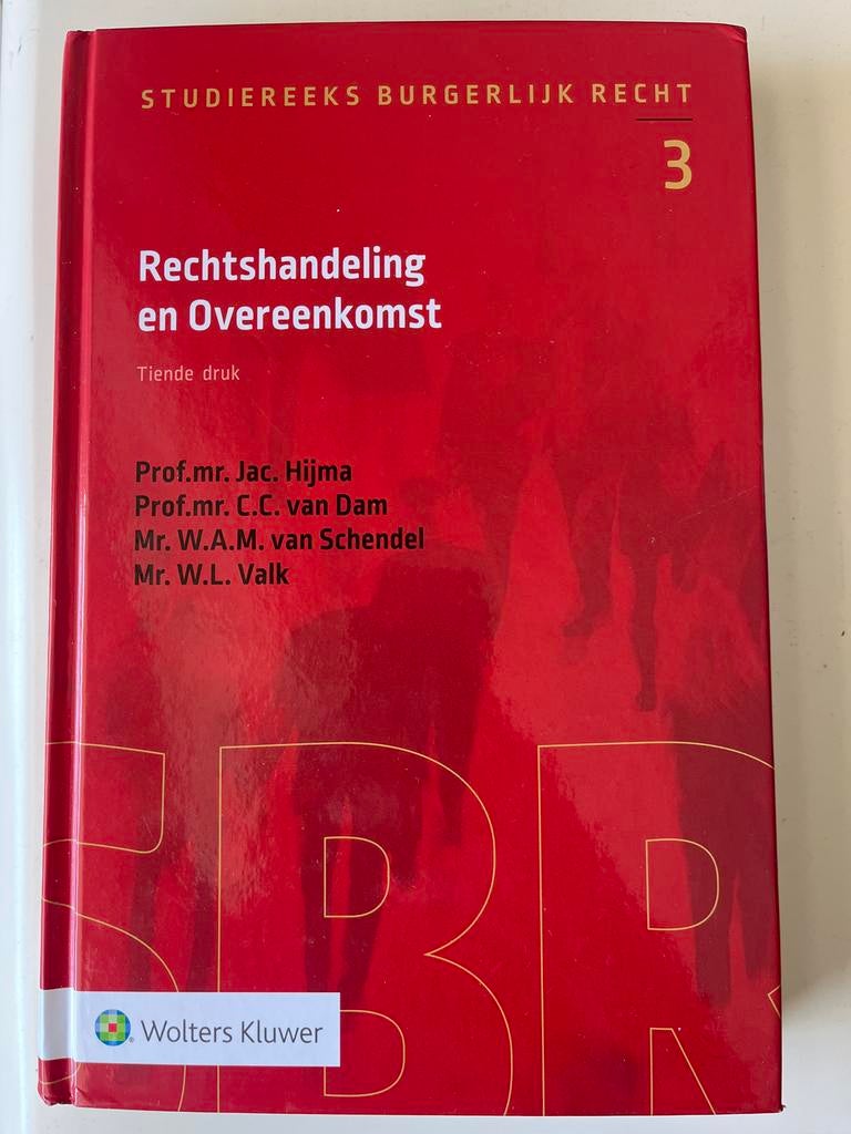 Rechtshandeling en Overeenkomst - Studiereeks Burgerlijk Rec, Ophalen of Verzenden, Gamma, Zo goed als nieuw, HBO