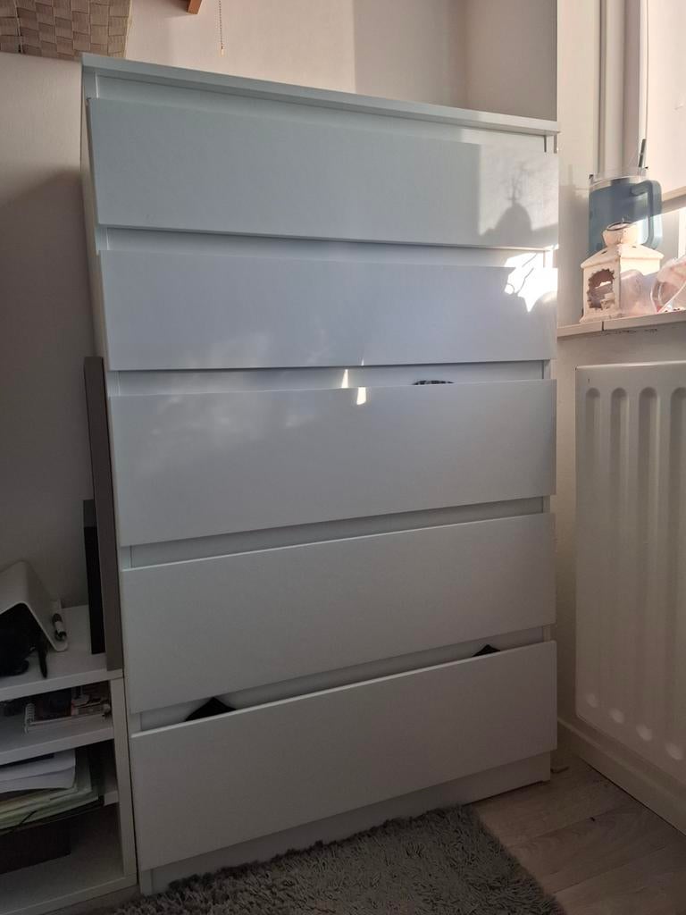IKEA ladekast met 5 lades - wit, Huis en Inrichting, Kasten | Ladekasten, Ophalen