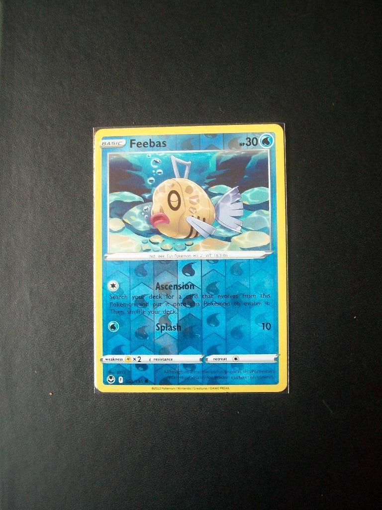 9802: Nieuwe Pokemon Kaart holofoil FEEBAS HP 30 (039/195), Verzenden, Nieuw, Losse kaart, Foil