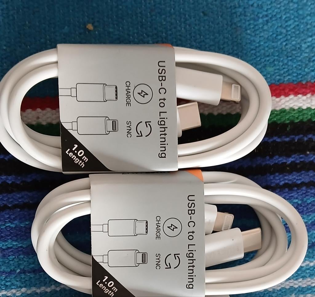 Musthavz to Go USB-C naar Lightning Kabel 1.0m Wit, Telecommunicatie, Mobiele telefoons | Telefoon-opladers, Ophalen of Verzenden