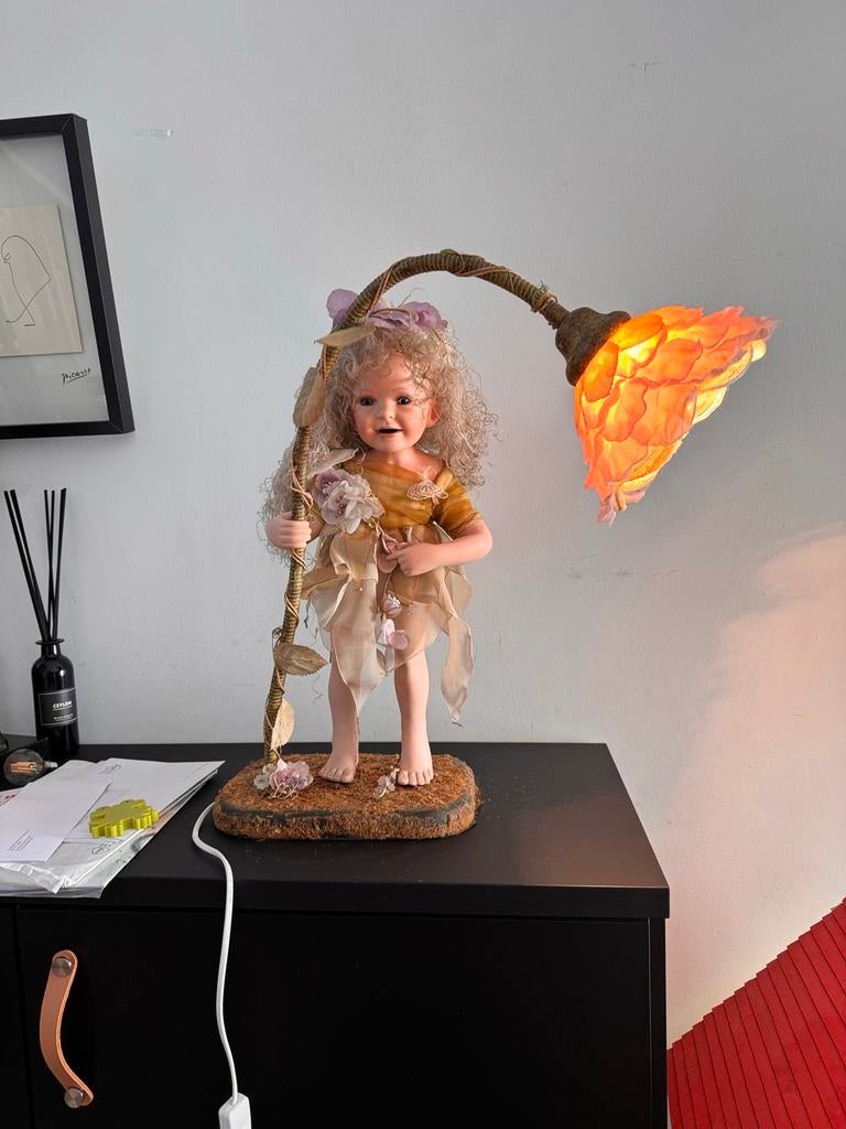 Duck House Heirloom Porseleinen Feeënlamp - Bloem, Ophalen of Verzenden