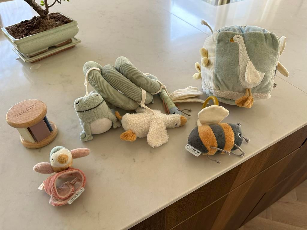 Little Dutch speelgoed set - rammelaars, bijtring, spiraal, Ophalen of Verzenden, Zo goed als nieuw, Overige typen, Met geluid