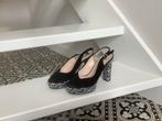 Peter Kaiser open teen schoenen - Zwart suède, Kleding | Dames, Ophalen of Verzenden, Zo goed als nieuw, Zwart, Schoenen met hoge hakken